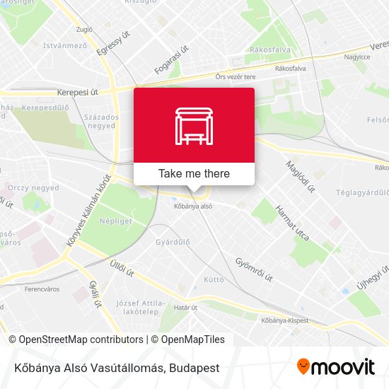 Kőbánya Alsó Vasútállomás map
