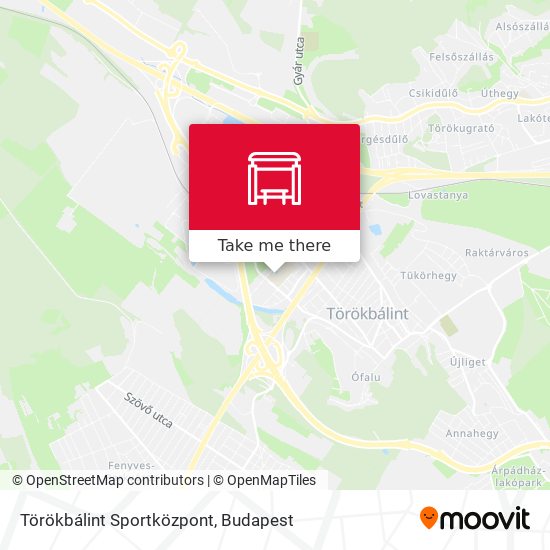 Törökbálint Sportközpont map