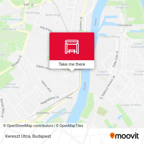 Kereszt Utca map