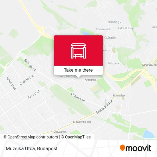 Muzsika Utca map