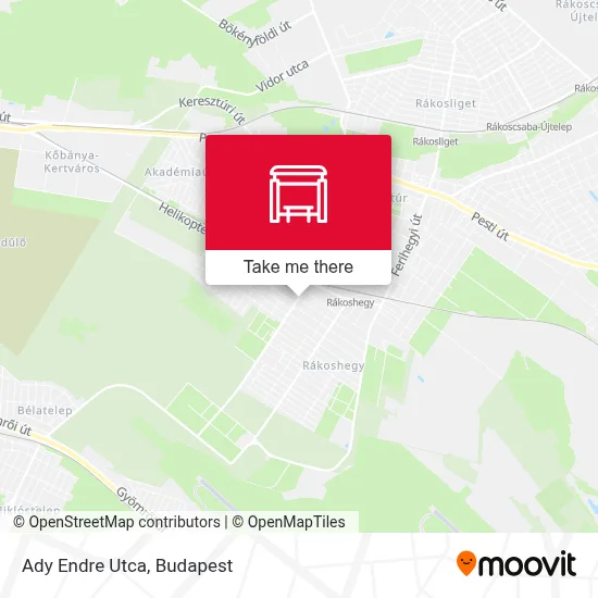 Ady Endre Utca map