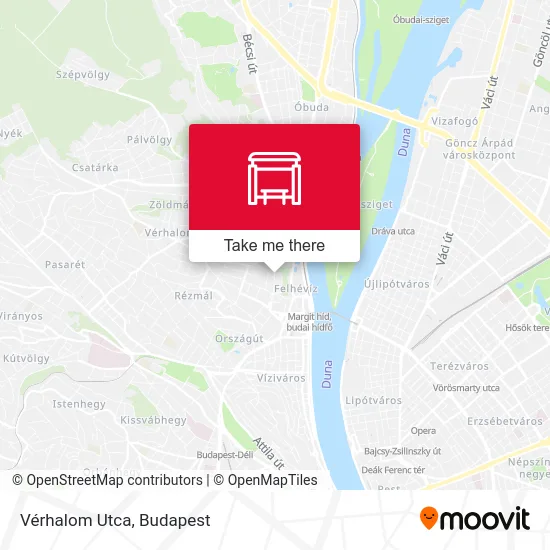 Vérhalom Utca map