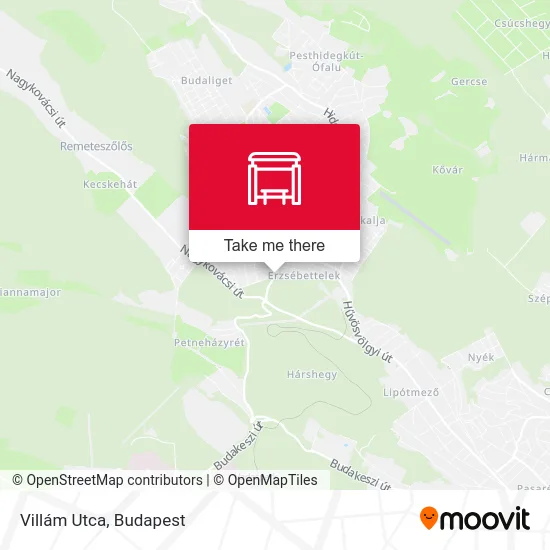 Villám Utca map