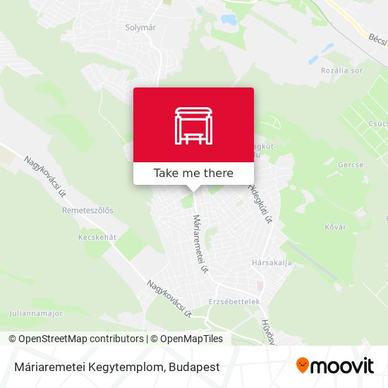 Máriaremetei Kegytemplom map