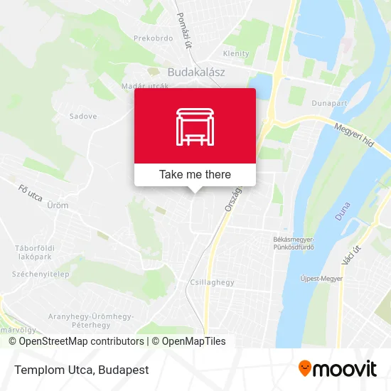 Templom Utca map