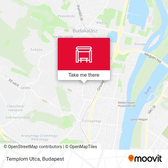 Templom Utca map