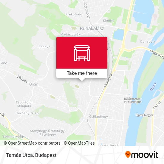 Tamás Utca map