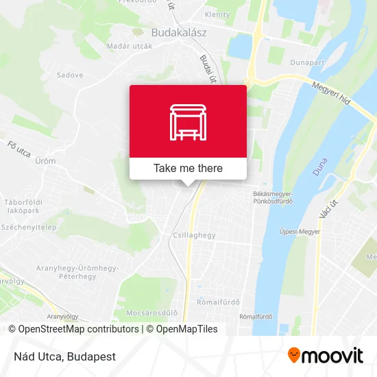 Nád Utca map