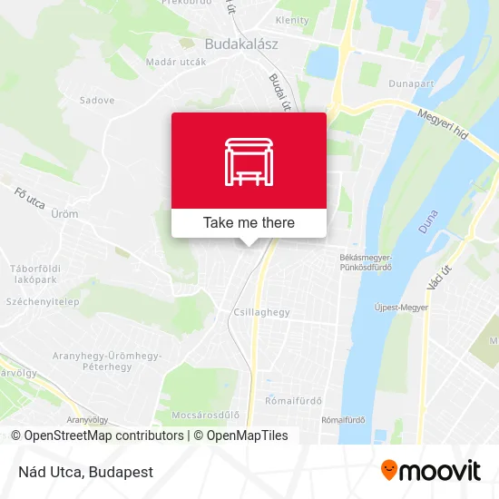 Nád Utca map