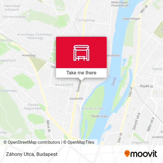 Záhony Utca map