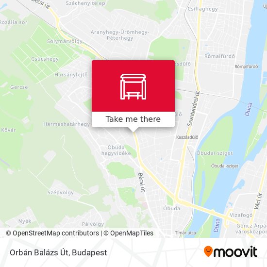 Orbán Balázs Út map