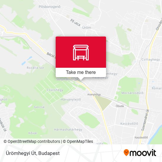 Ürömhegyi Út map