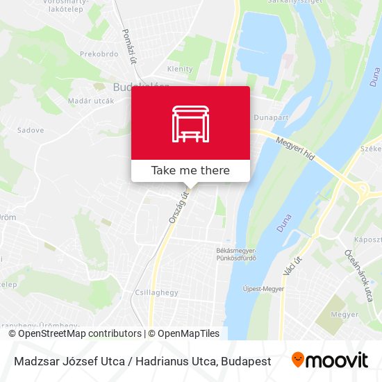 Madzsar József Utca / Hadrianus Utca map