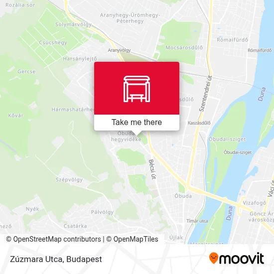 Zúzmara Utca map