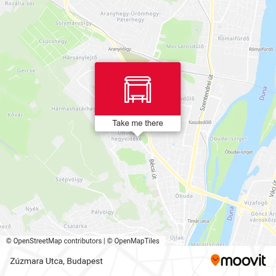 Zúzmara Utca map