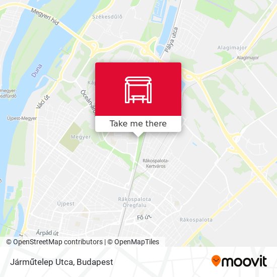 Járműtelep Utca map