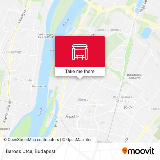 Baross Utca map