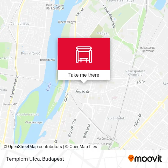 Templom Utca map