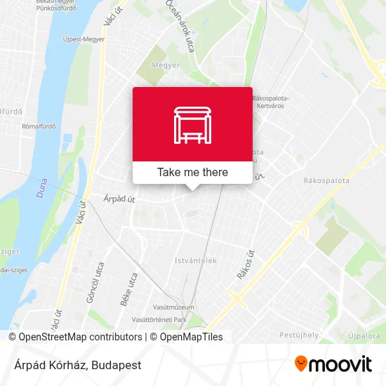 Árpád Kórház map