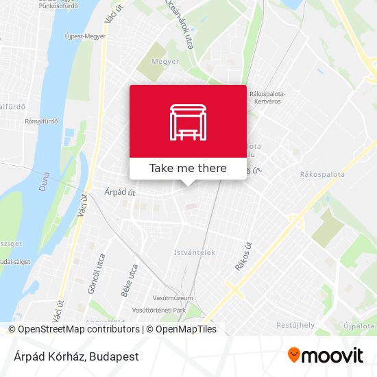 Árpád Kórház map