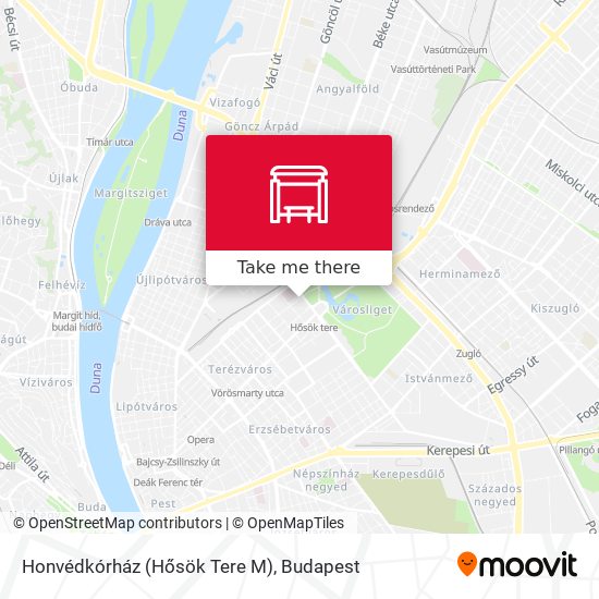Honvédkórház (Hősök Tere M) map