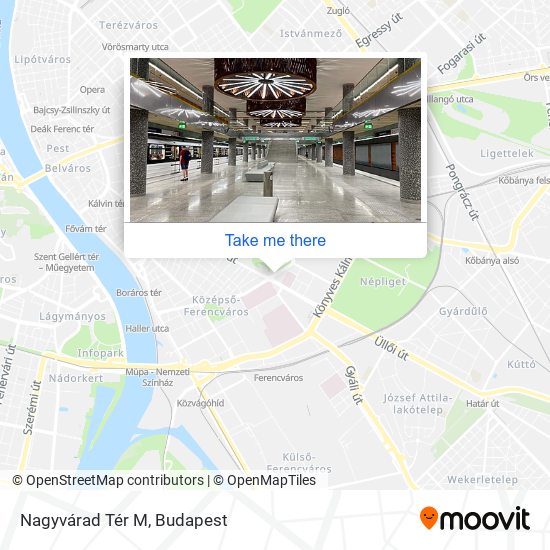 Nagyvárad Tér M map