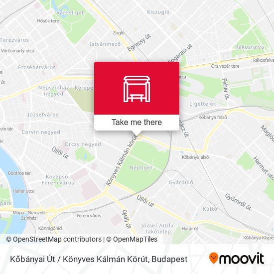 Kőbányai Út / Könyves Kálmán Körút map