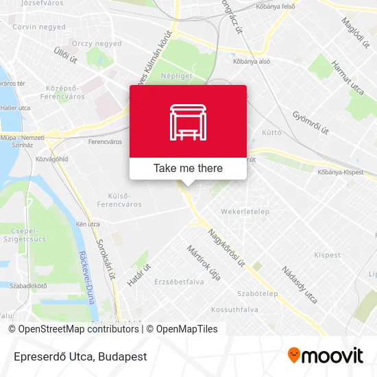 Epreserdő Utca map