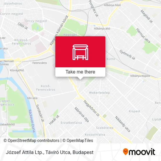 József Attila Ltp., Távíró Utca map