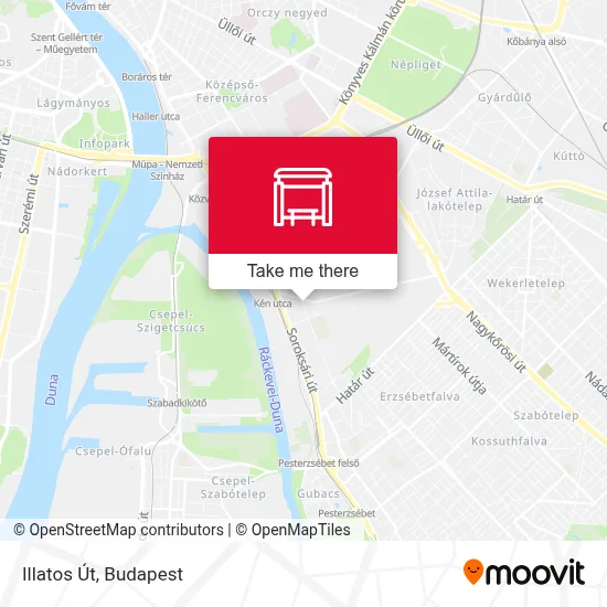 Illatos Út map