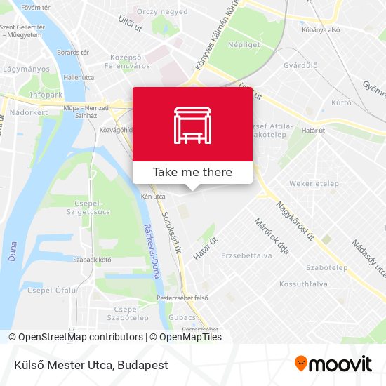 Külső Mester Utca map
