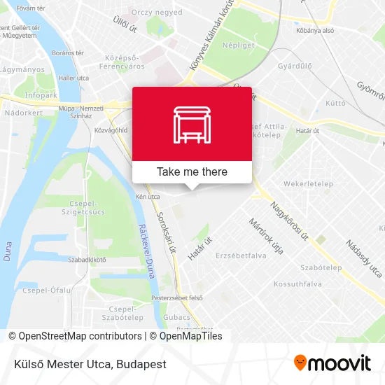 Külső Mester Utca map
