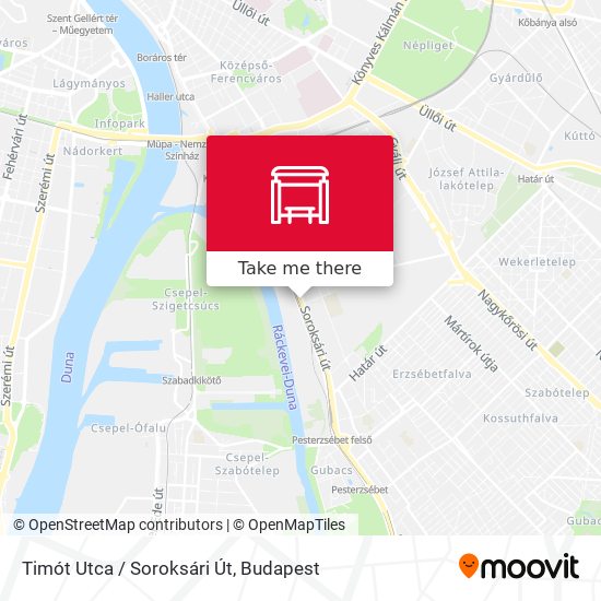 Timót Utca / Soroksári Út map