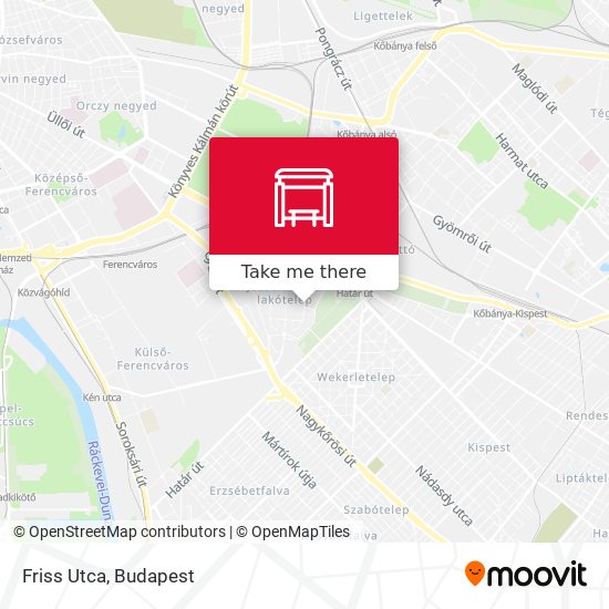 Friss Utca map