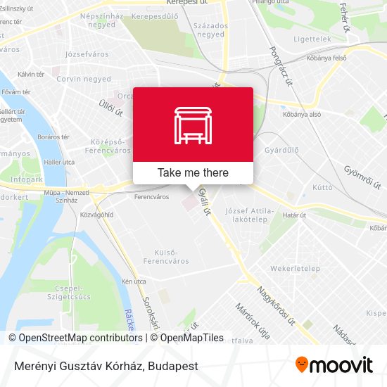 Merényi Gusztáv Kórház map
