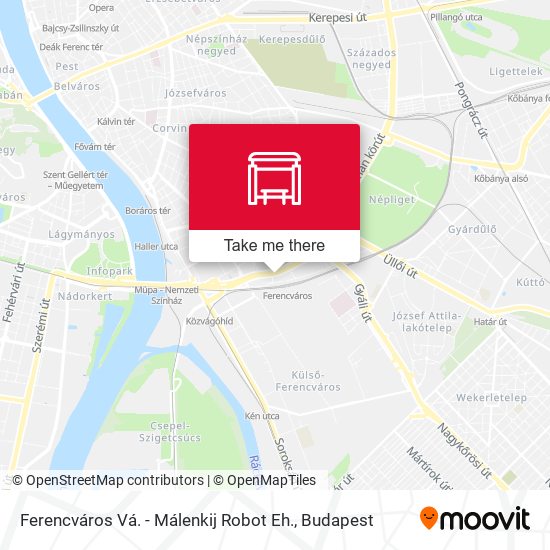 Ferencváros Vá. - Málenkij Robot Eh. map