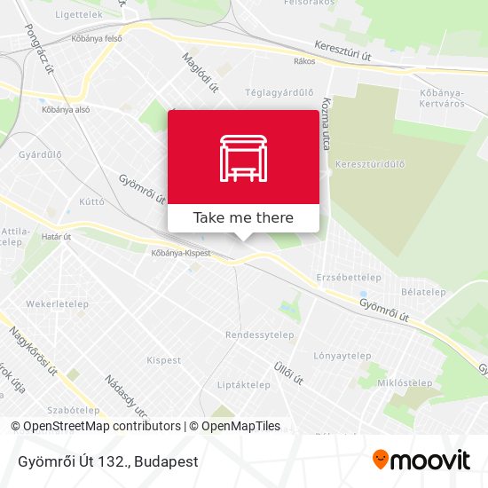 Gyömrői Út 132. map