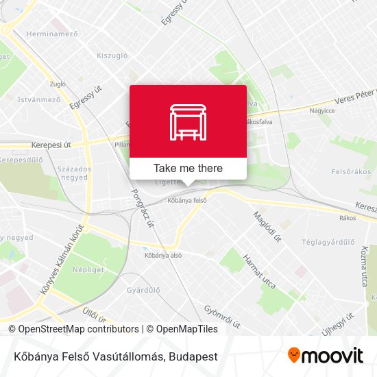 Kőbánya Felső Vasútállomás map