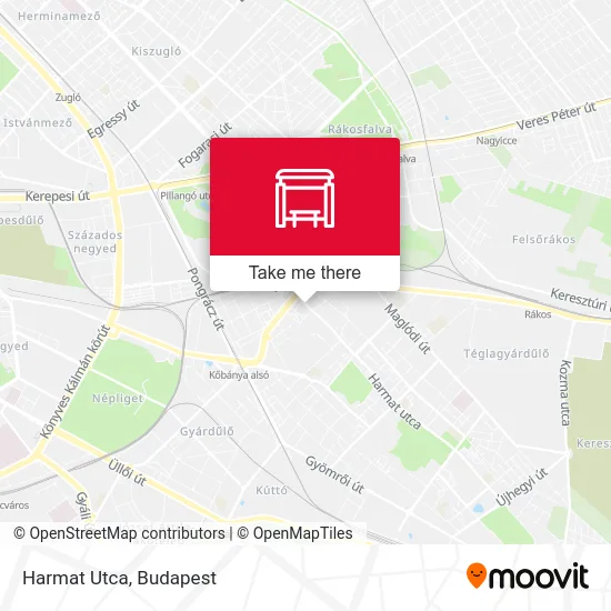 Harmat Utca map