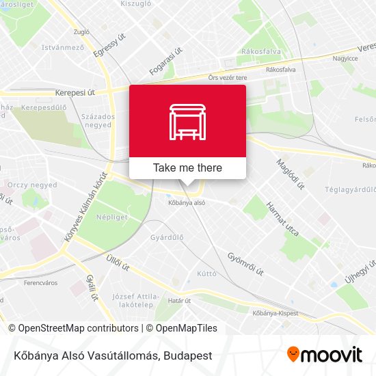 Kőbánya Alsó Vasútállomás map