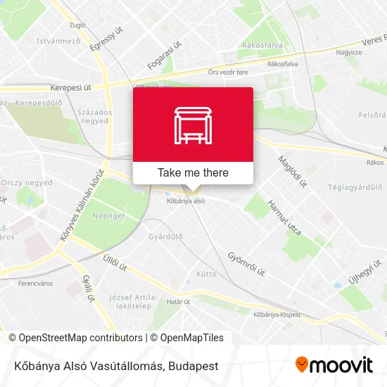 Kőbánya Alsó Vasútállomás map