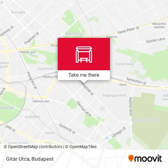 Gitár Utca map