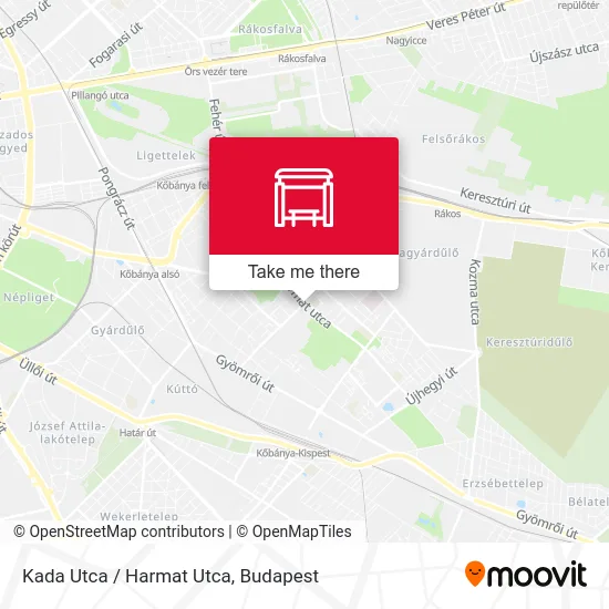Kada Utca / Harmat Utca map