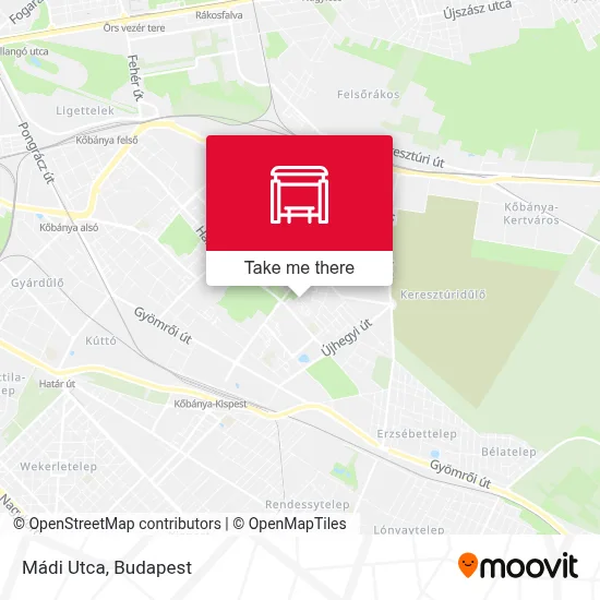Mádi Utca map