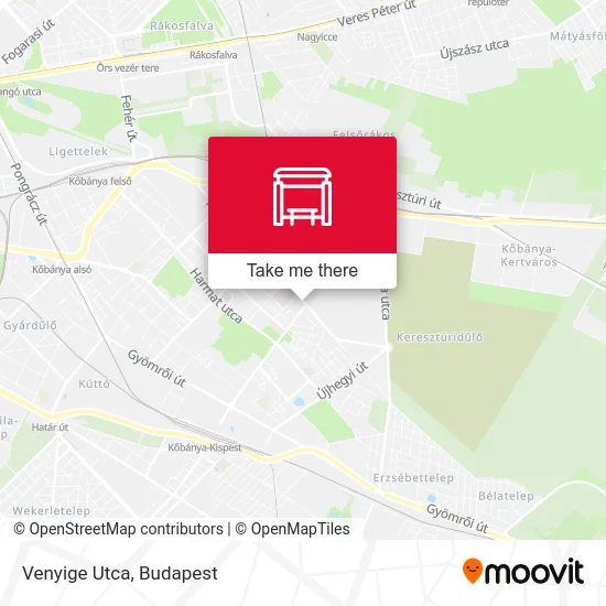 Venyige Utca map
