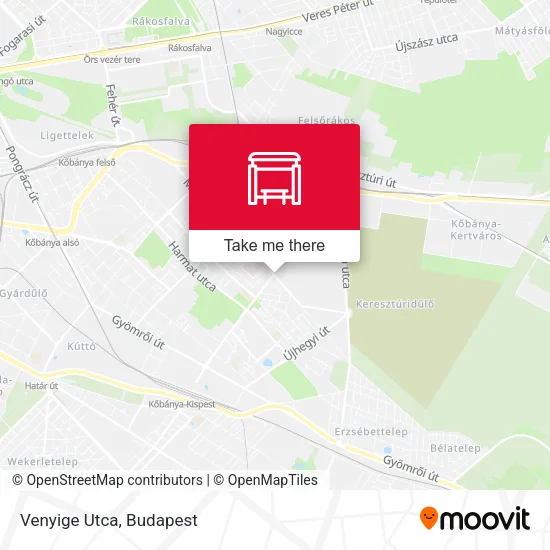 Venyige Utca map