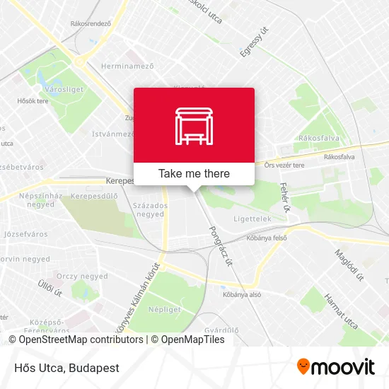 Hős Utca map