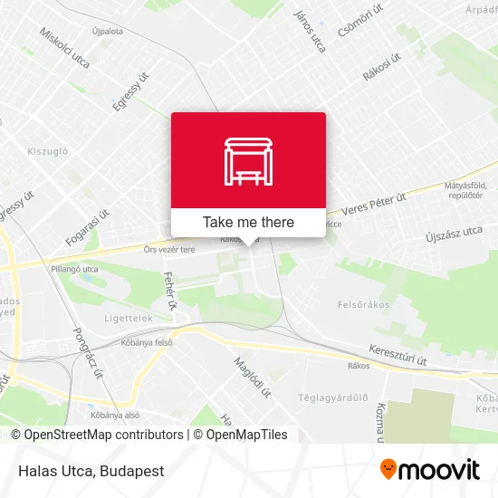 Halas Utca map