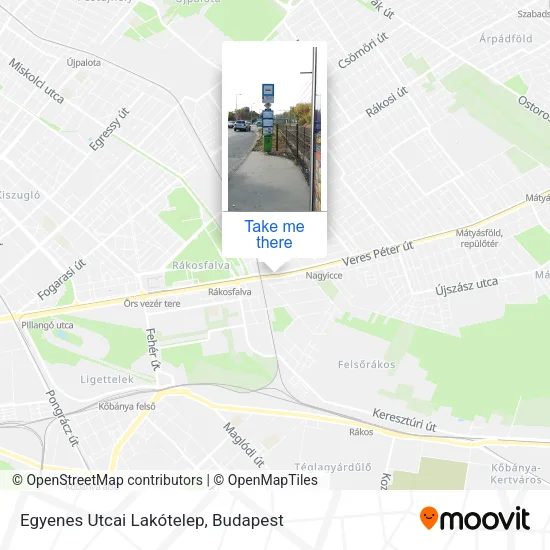Egyenes Utcai Lakótelep map