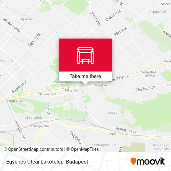 Egyenes Utcai Lakótelep map
